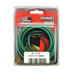 55678933/12-1-15 Electrical Wire, 12 AWG Wire, 25/60 VAC/VDC, Copper Conductor, Green Sheath, 11 ft L