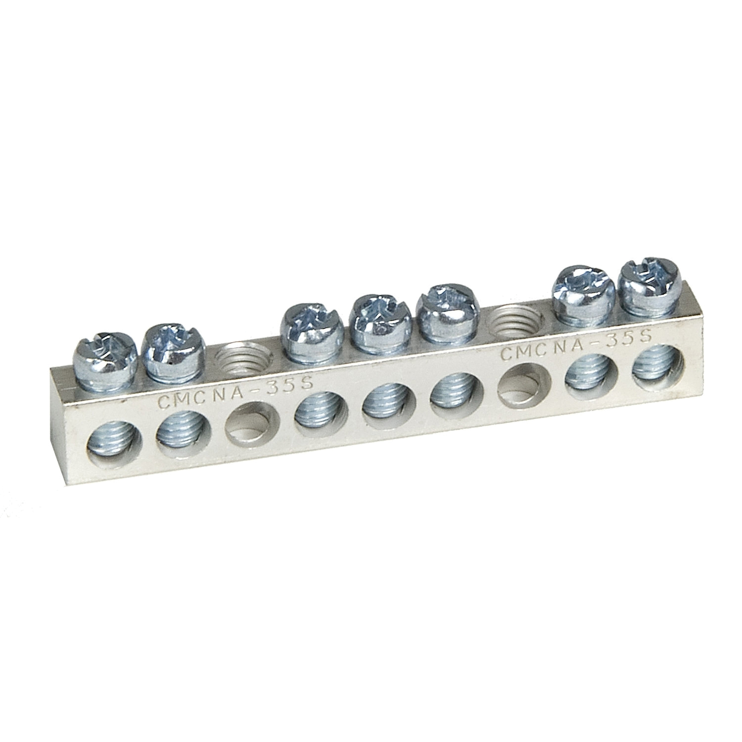 PK7GTACP Ground Bar Kit, 0.31 in L, 7-Terminal, Aluminum