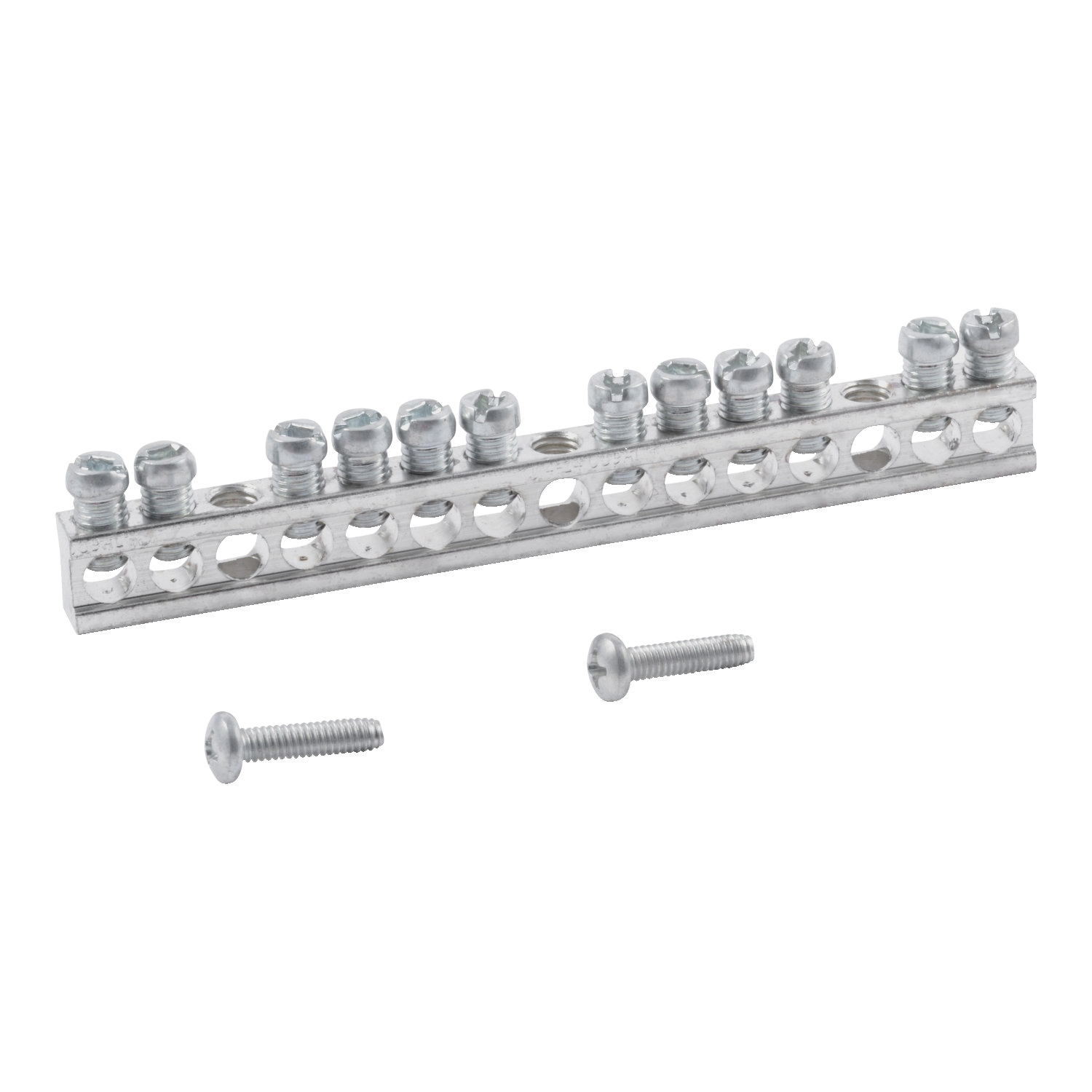 PK12GTACP Ground Bar Kit, 0.32 in L, 12-Terminal, Aluminum