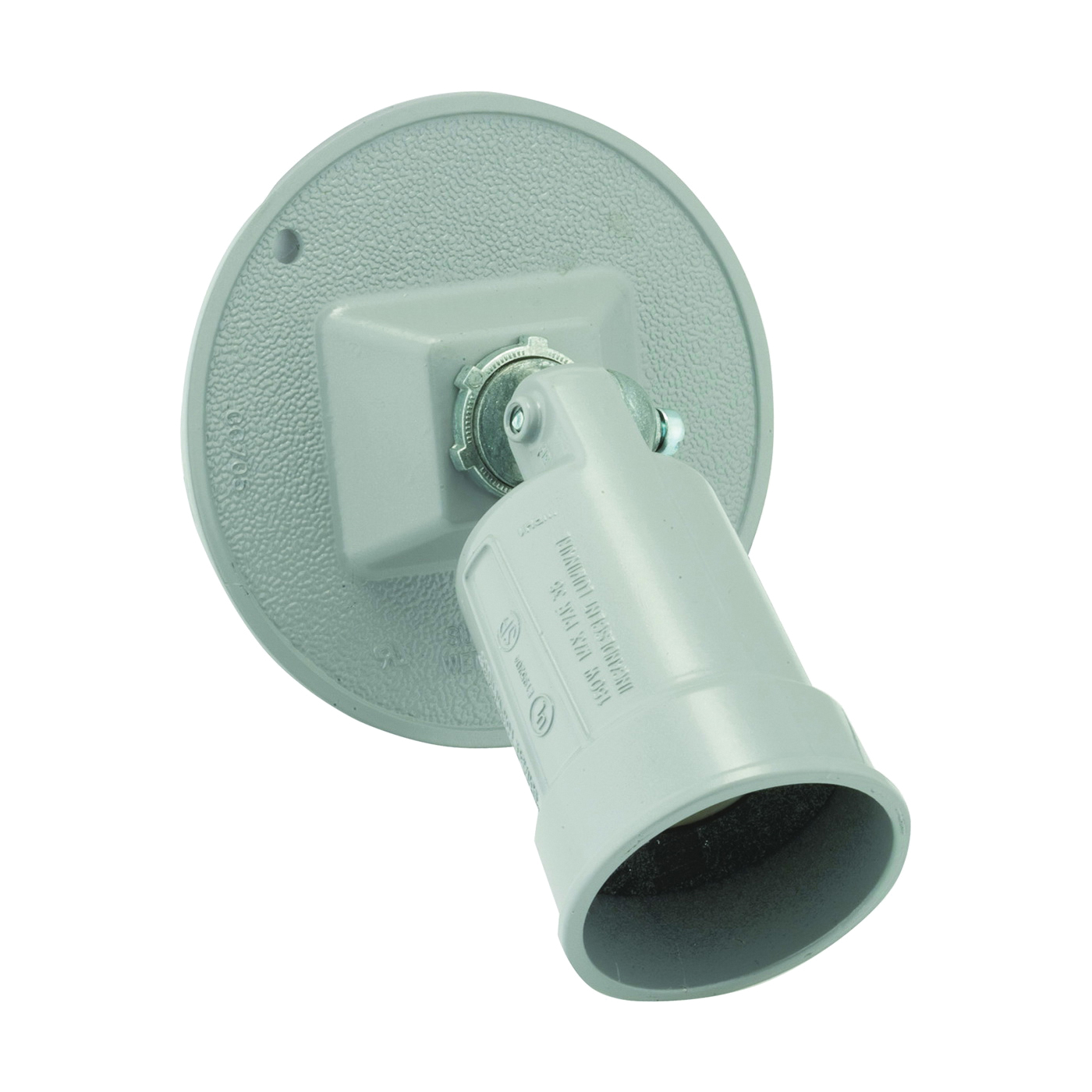 5624-5 Cover, 3-21/64 in L, 4-1/8 in W, Round, Metal, Gray, Powder-Coated