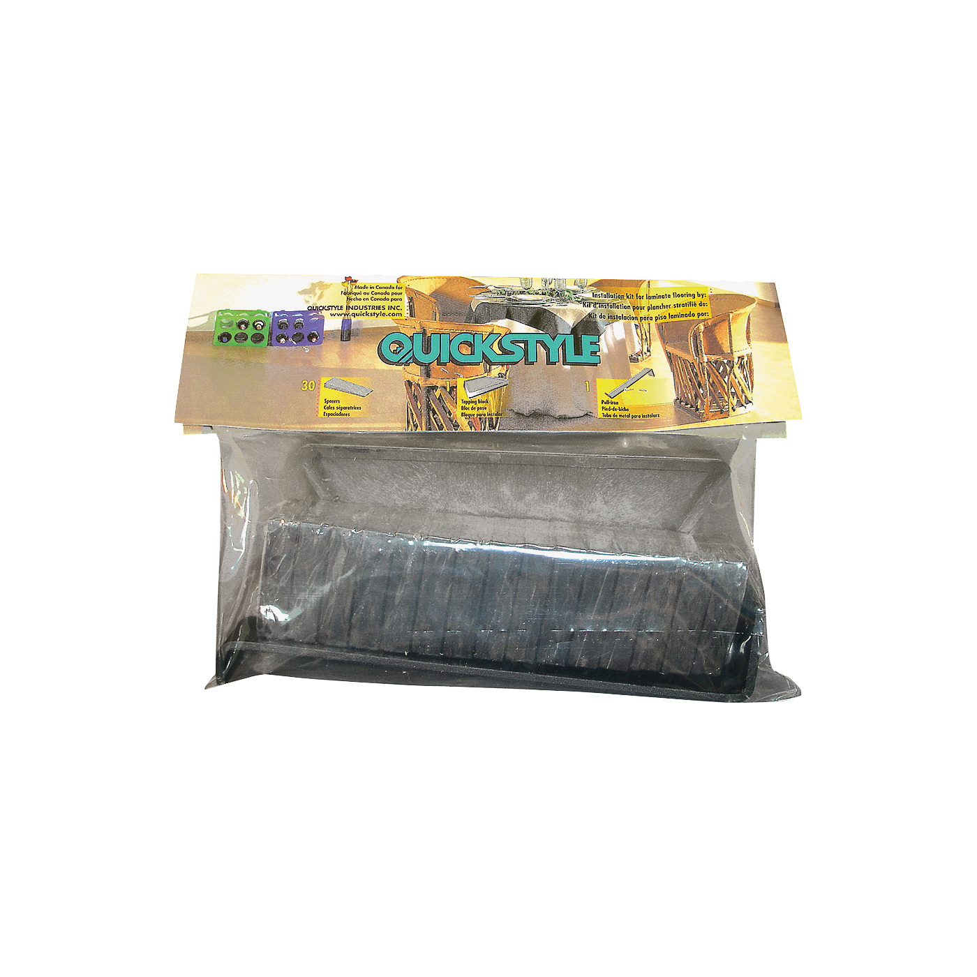 29185114 Laminated/Wood Floor Installation Kit, Wood, Black, 32-Piece