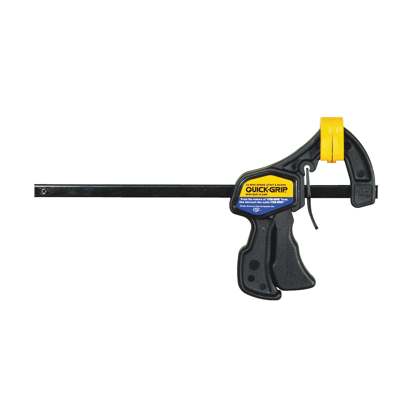 QUICK-GRIP 1964742 1-Handed Mini Bar Clamp, 150 lb, 6 in Max Opening Size, 2-7/16 in D Throat