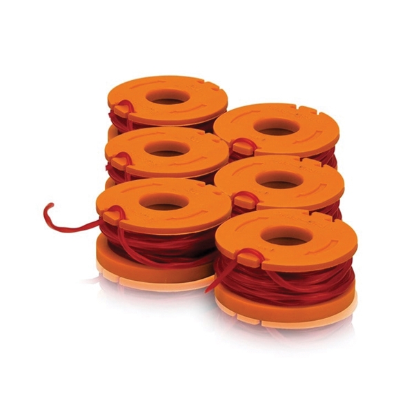 WA0010 Trimmer Spool, 0.065 in Dia, 10 ft L, Plastic, Orange