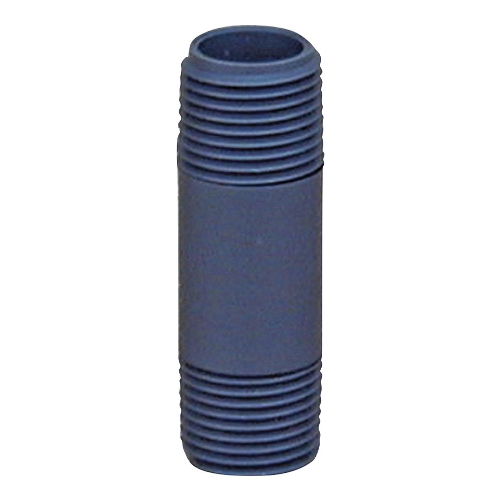 300 Series P-12-6 Pipe Nipple, 1/2 in, MIP, PVC, Gray, SCH 80 Schedule, 6 in L