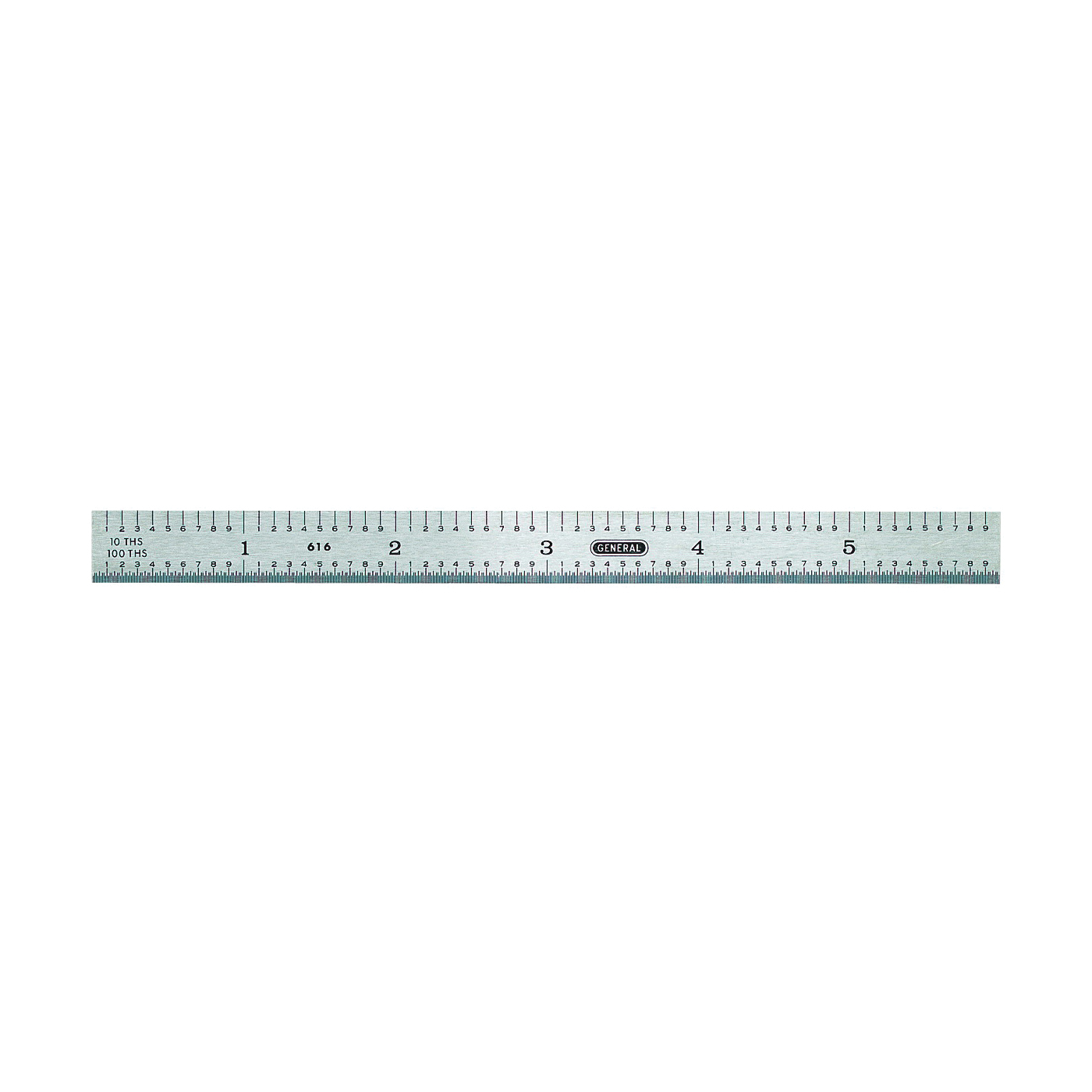 616 Precision Measuring Ruler with Graduations, SAE Graduation, Stainless Steel, 15/32 in W