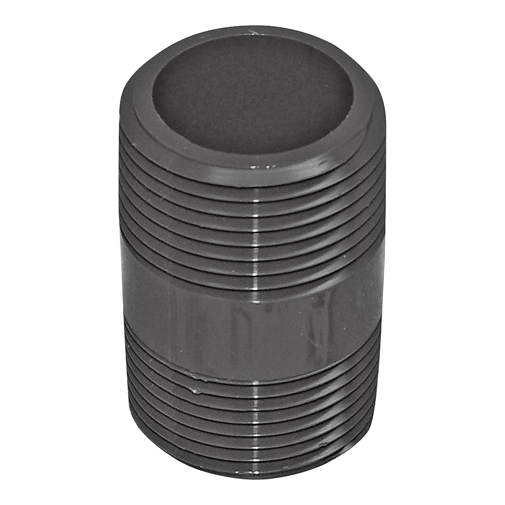 300 Series P-34-CL Pipe Nipple, 3/4 in, MIP, PVC, Gray, SCH 80 Schedule