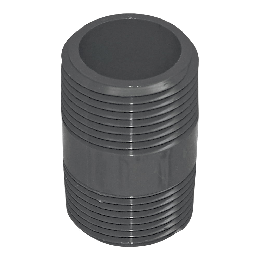 300 Series P-34-2 Pipe Nipple, 3/4 in, MIP, PVC, Gray, SCH 80 Schedule, 2 in L