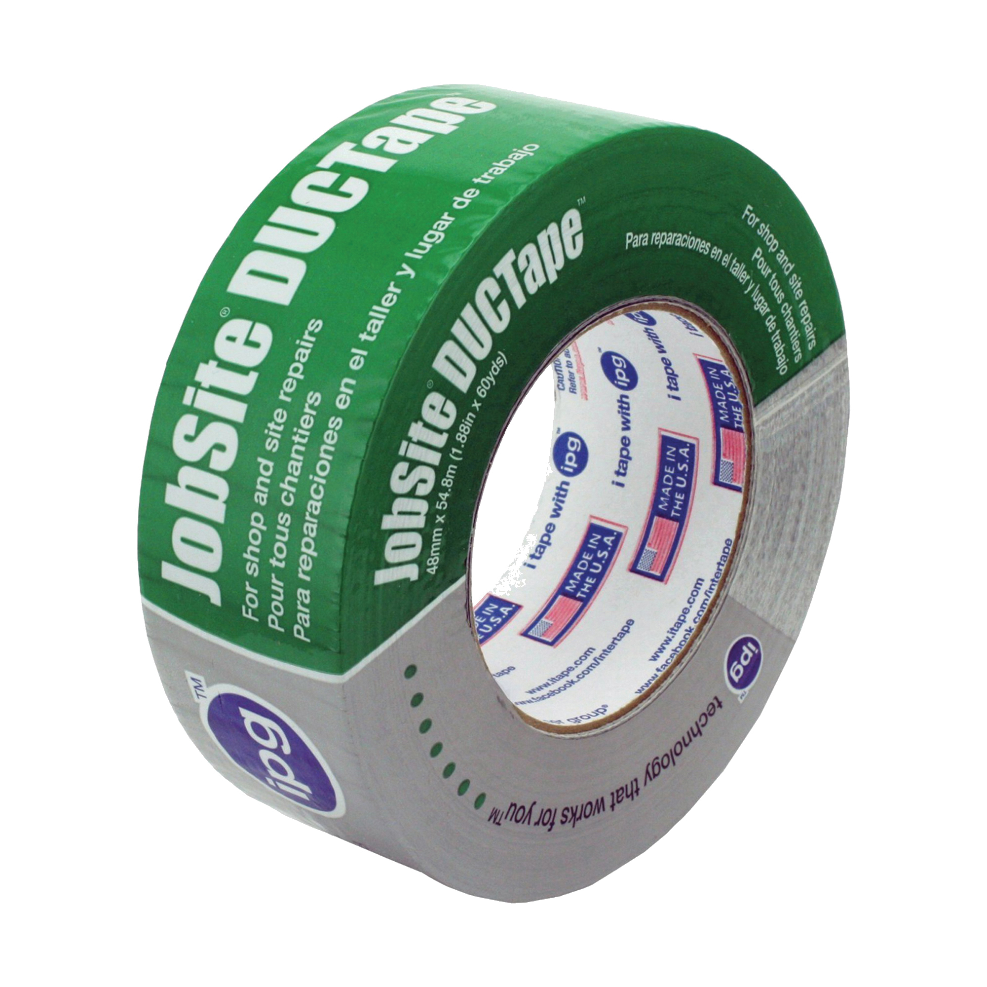 6700 All-Purpose Duct Tape, 60 yd L, 1.88 in W, Poly-Coated Cloth Backing, Silver