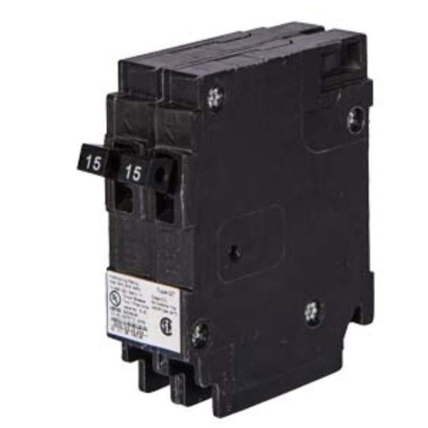 Siemens Q1515 Circuit Breaker, Duplex, Mini, 15 A, 1 -Pole, 120/240 V, Fixed Trip, Plug Mounting - 1