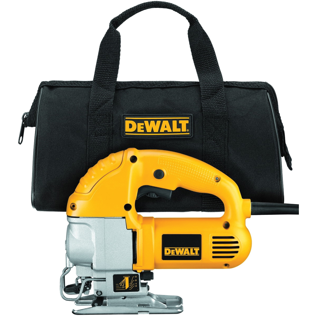 DeWALT DW317K Jig Saw Kit, 5.5 A, 1 in L Stroke, 0 to 3000 spm, Includes: Contractor Bag, DW317 Jig Saw - 5