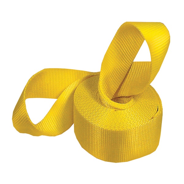 02922 Recovery Strap, 15,000 lb, 2 in W, 20 ft L, Hook End, Nylon, Yellow