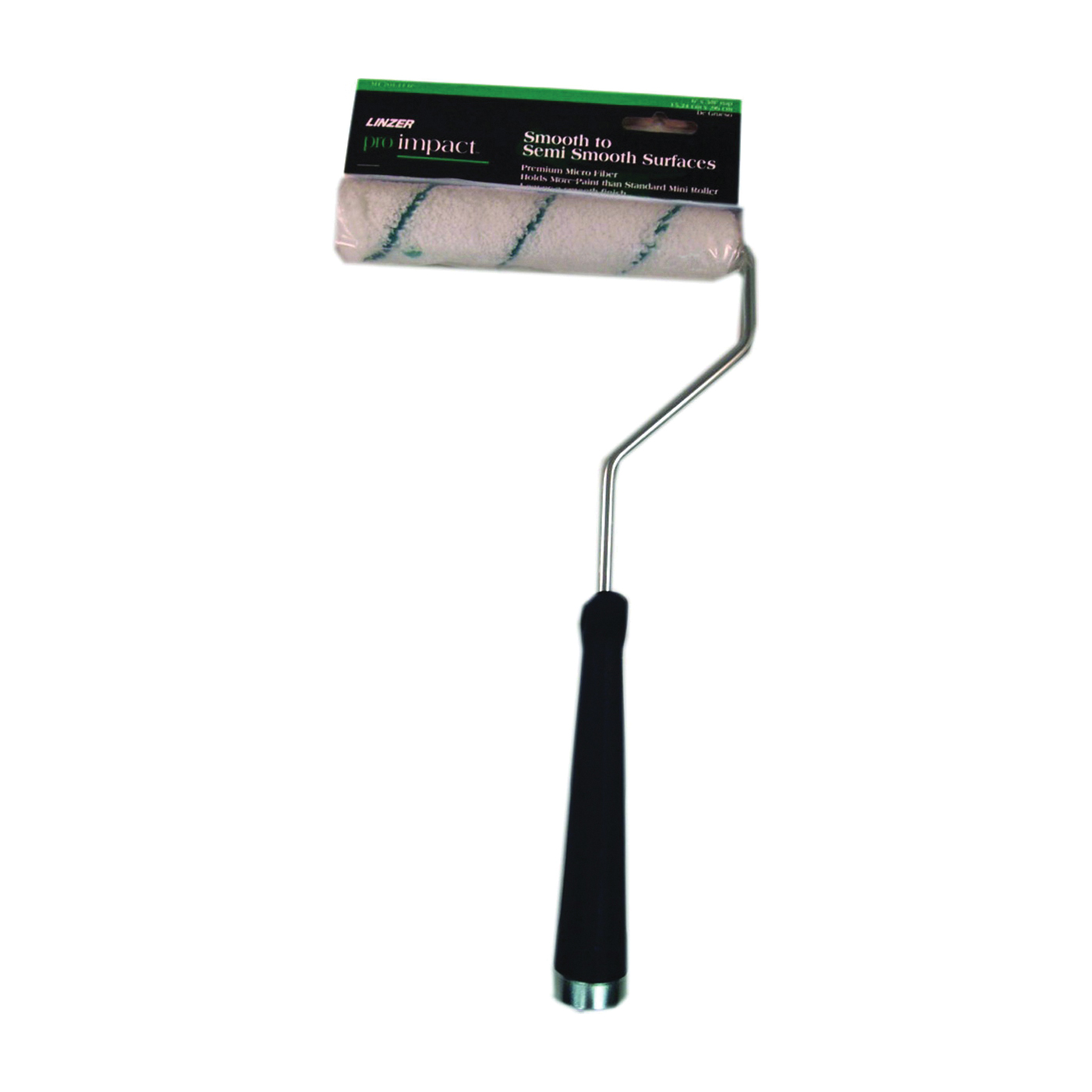 MT701-11 6 Mini Roller, 3/8 in Nap, Microfiber Cloth Cover, Threaded Handle, 6 in L Roller