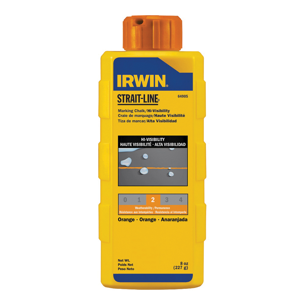IRWIN 64905 Marking Chalk Refill, Orange, Temporary, 8 oz