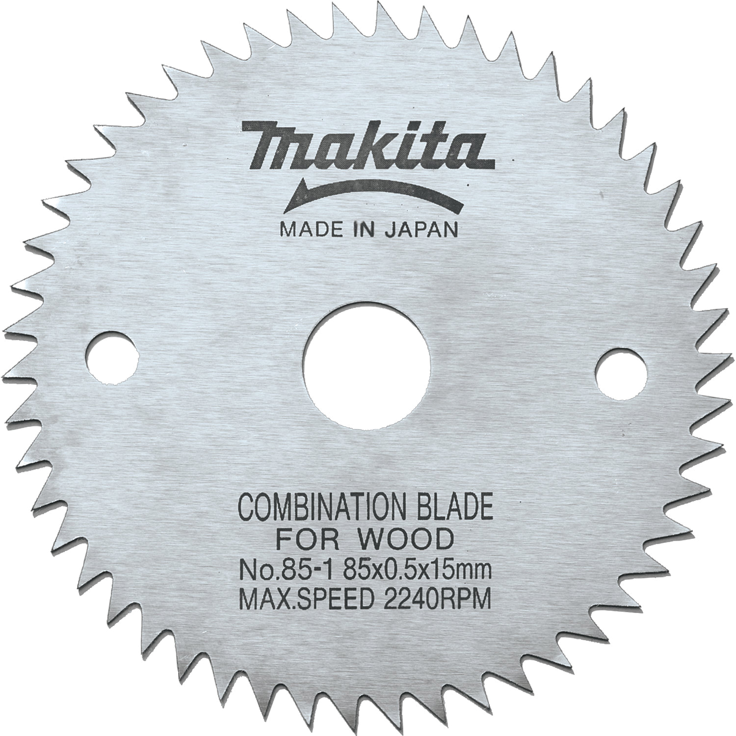 Makita 721003-8 Circular Saw Blade, 3-3/8 in Dia, 15 mm Arbor, 50-Teeth, Carbide Cutting Edge - 1