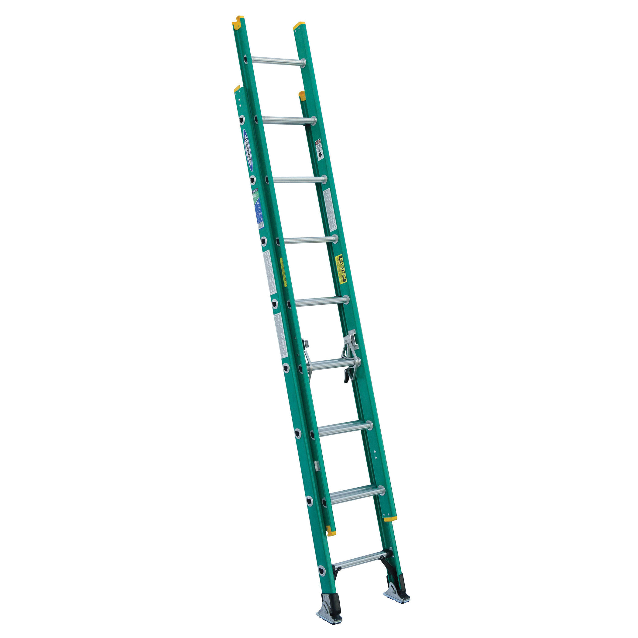WERNER D5916-2 16 ft. Extension Ladder, 15 ft. Reach, 225 lb, Fiberglass