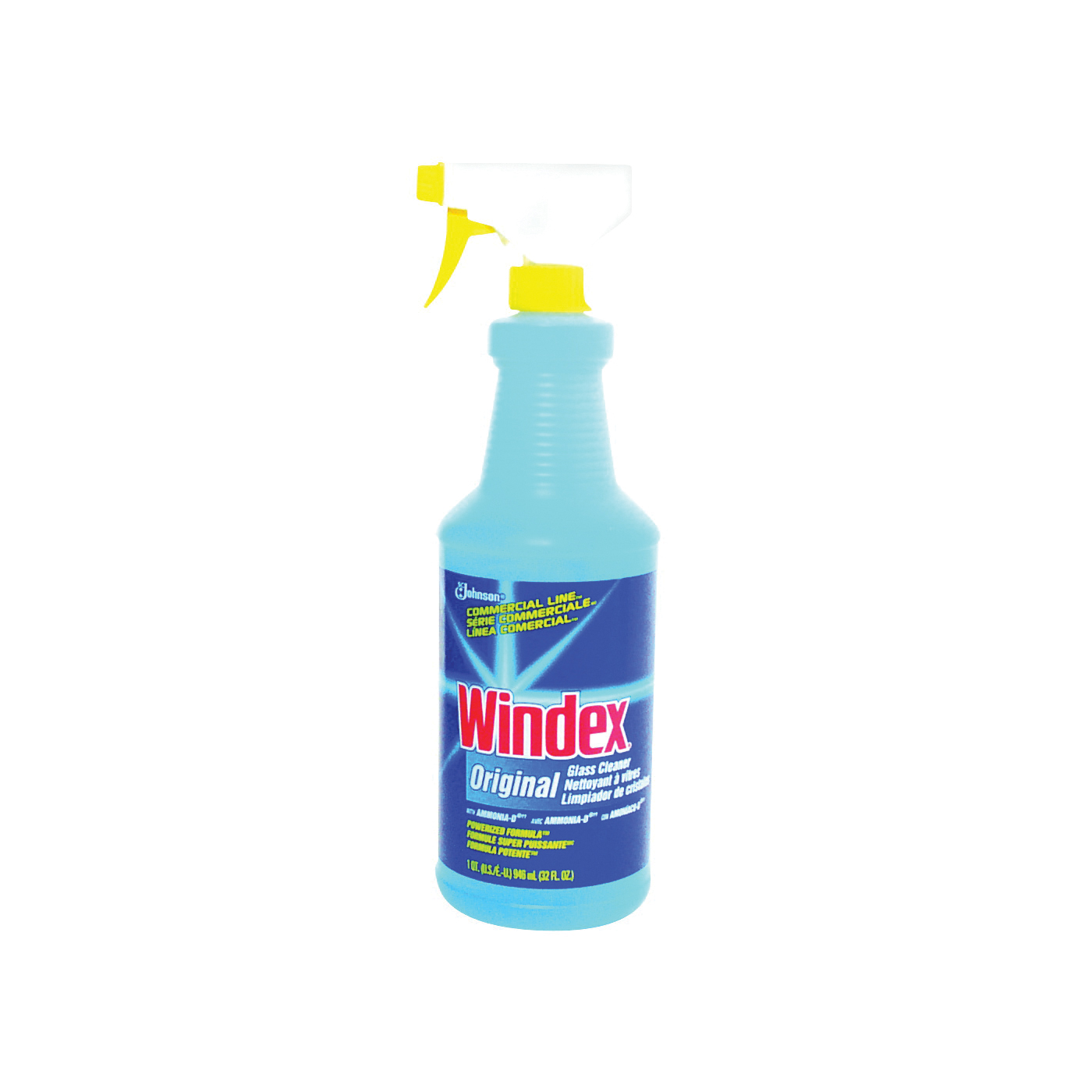 08521 Glass Cleaner, 32 oz Spray Bottle, Liquid, Pleasant, Blue