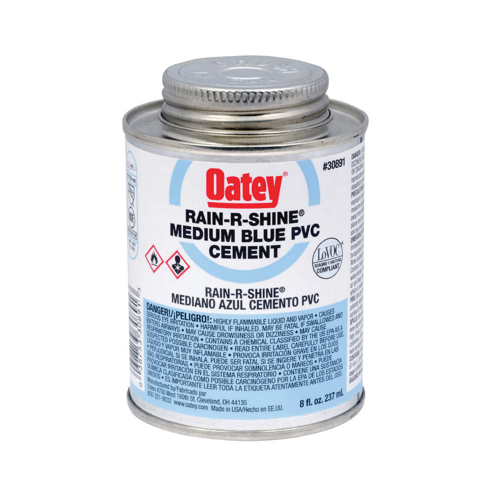 Rain-R-Shine 30891 Medium-Bodied Fast Set Cement, 8 oz Can, Liquid, Blue