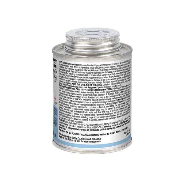 Oatey 30891 Solvent Cement, 8 oz Can, Liquid, Blue - 1