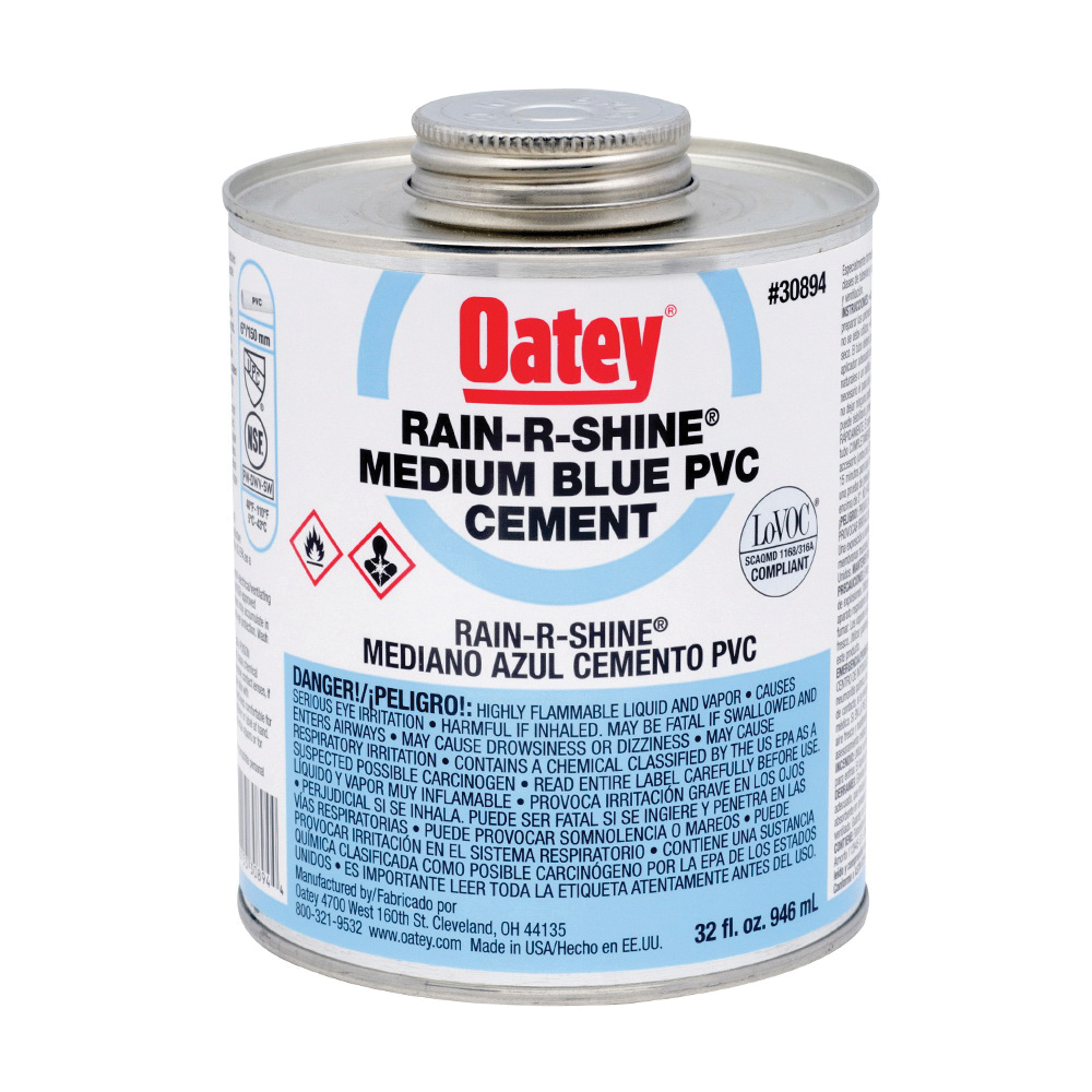 30894 Solvent Cement, 32 oz Can, Liquid, Blue