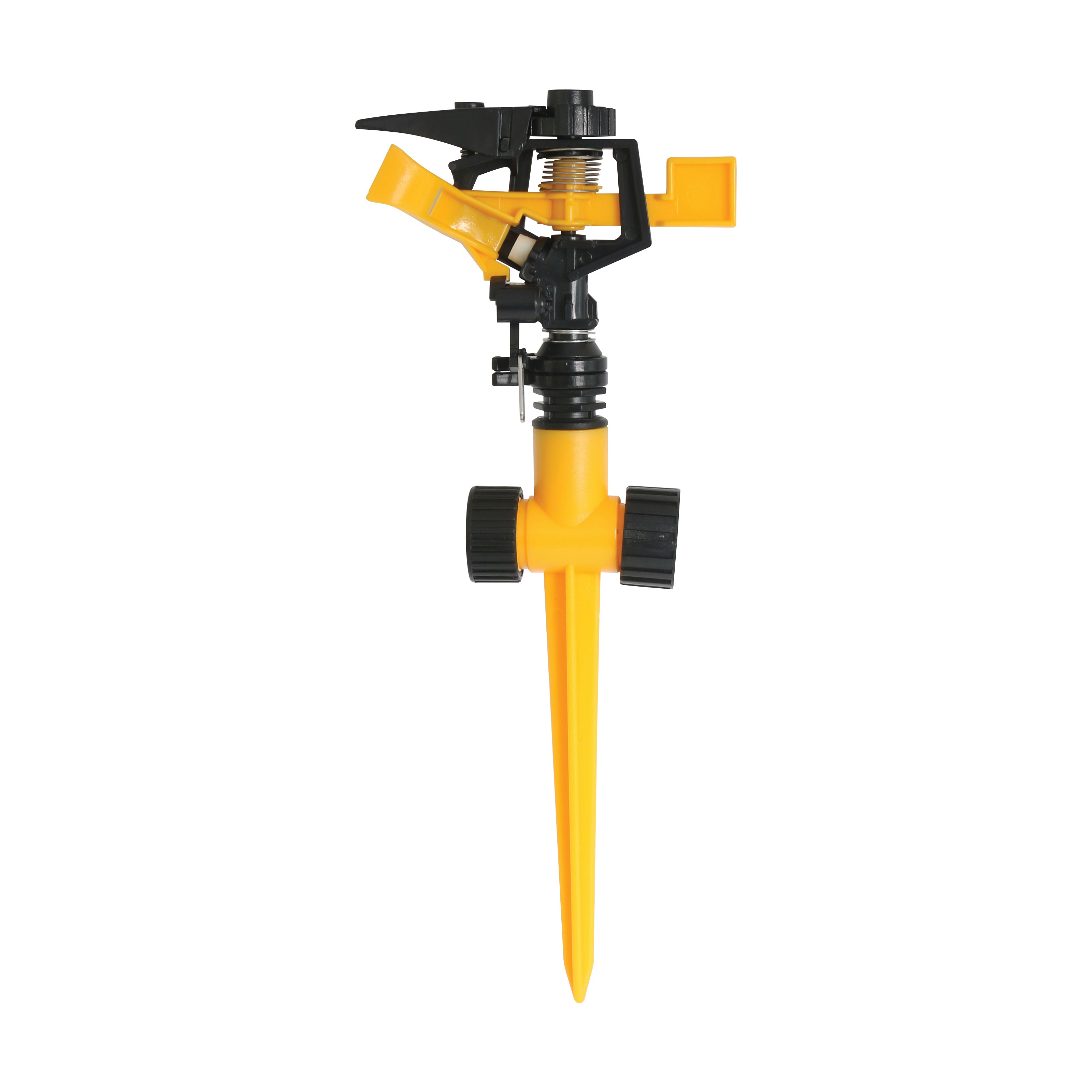 DY601-7053L Lawn Sprinkler with 2-Way Spike, Female, Round, Plastic