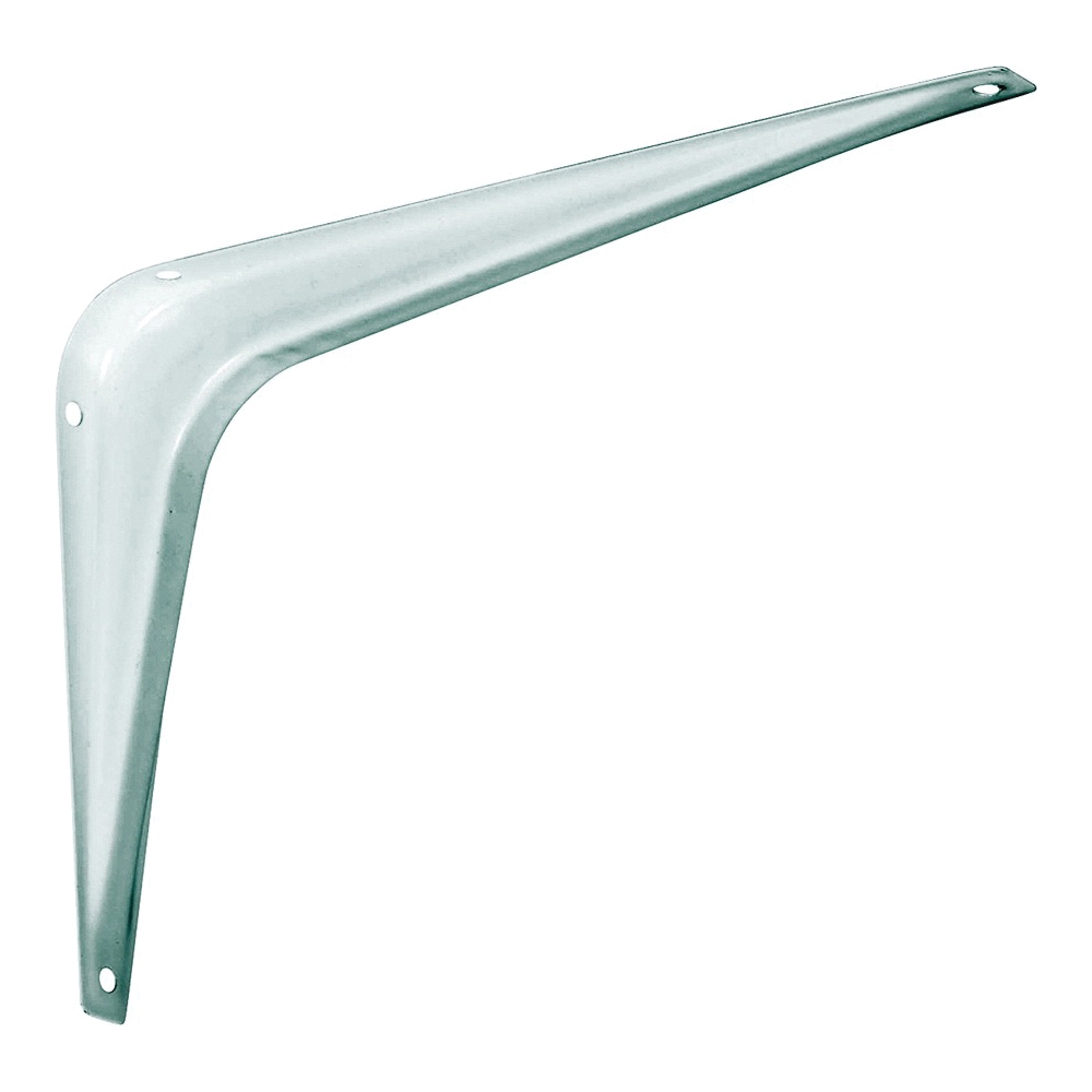211BC N218-891 Shelf Bracket, 100 lb, 6 in L, Steel, White