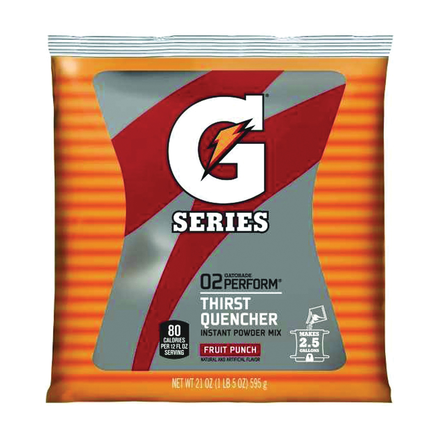 33691 Thirst Quencher Instant Powder Sports Drink Mix, Powder, Fruit Punch, 21 oz Pack