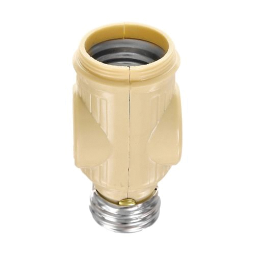 715V-BOX Lamp Socket Adapter, 660 W, 2 -Outlet, Thermoplastic, Ivory