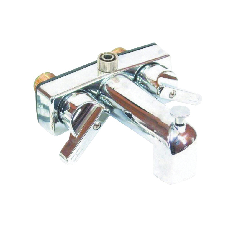 P-670B Tub and Shower Diverter, 2-Faucet Handle, Brass, Chrome-Plated