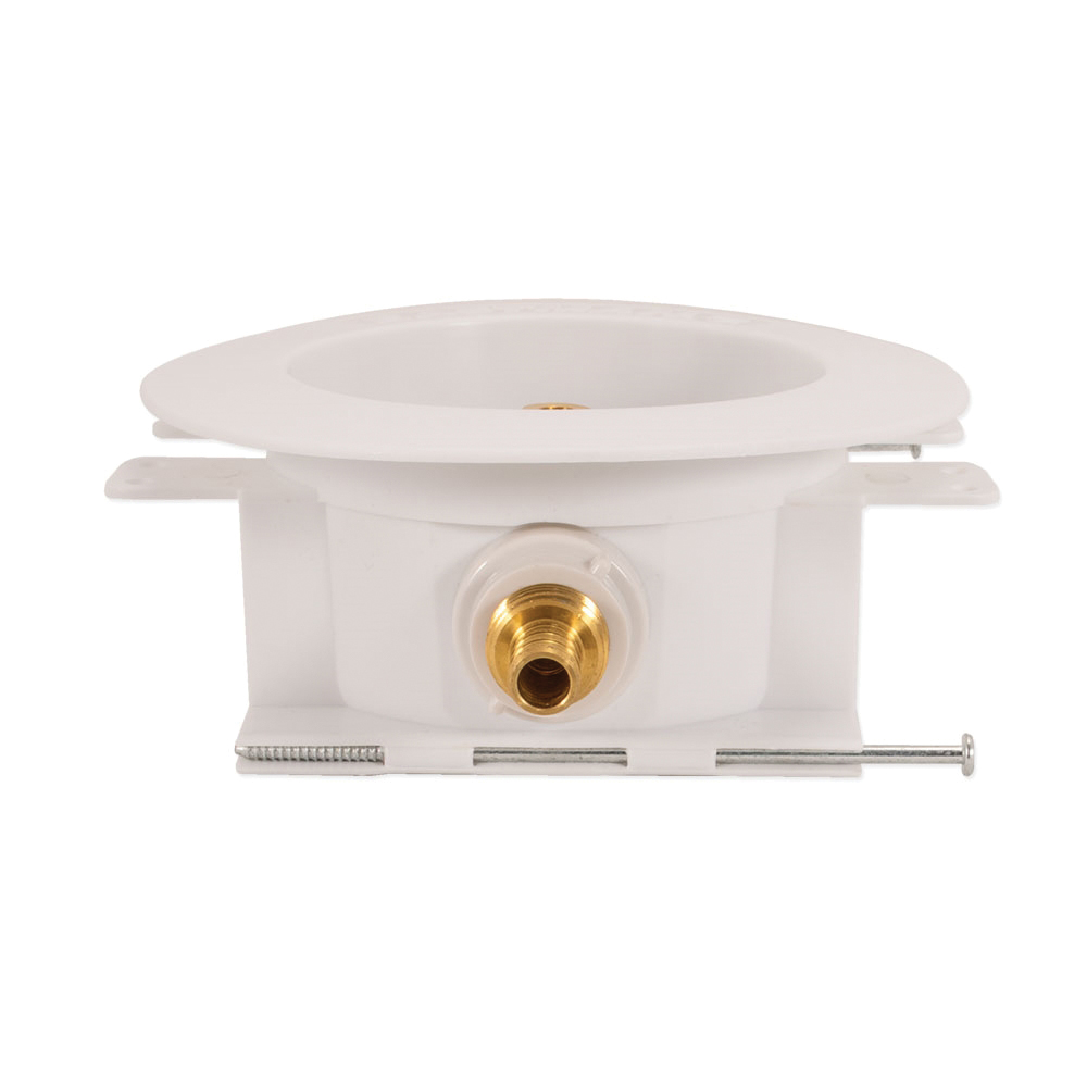 EASTMAN 60238 Ice Maker Outlet Box, Round, Brass - 2