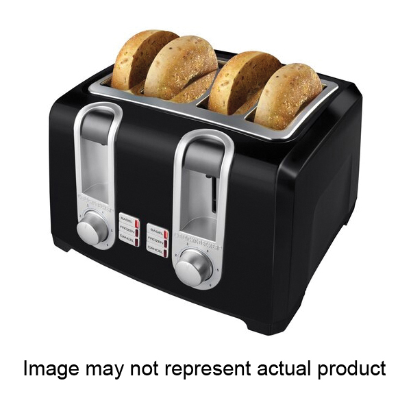 T4569B Toaster, 850 W, 4-Slice, Button Control, Black