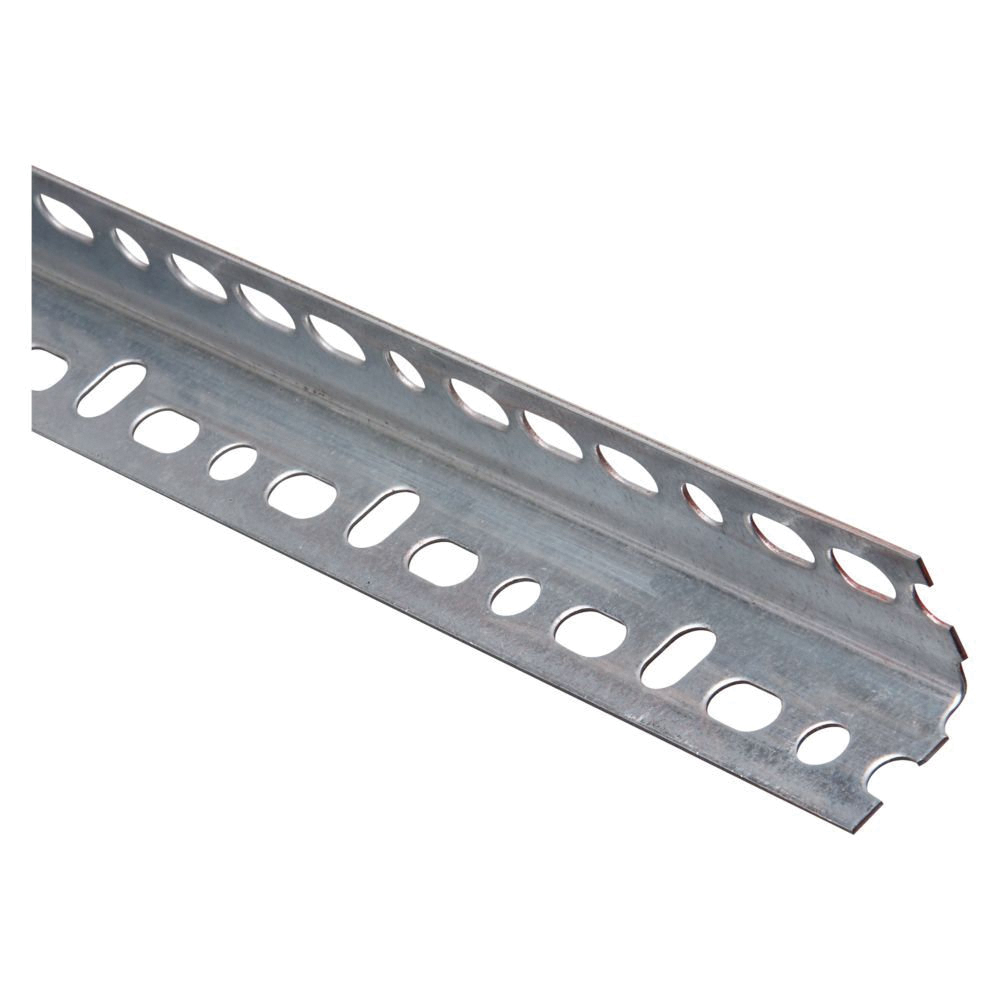 4021BC Series N341-123 Slotted Angle, 1-1/4 in L Leg, 36 in L, 0.047 in Thick, Steel, Galvanized