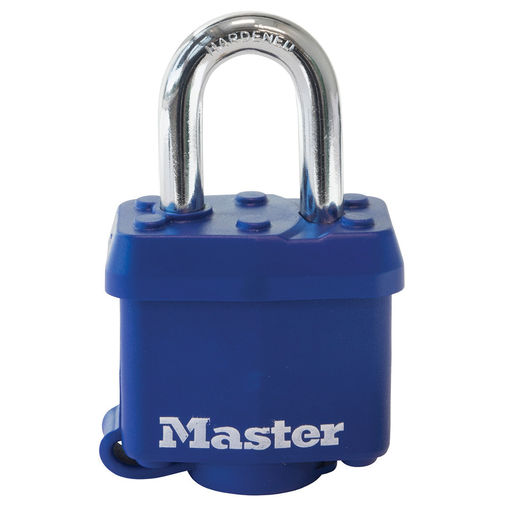 312D Padlock, Keyed Different Key, 9/32 in Dia Shackle, 1-1/16 in H Shackle, Steel Shackle, Steel Body