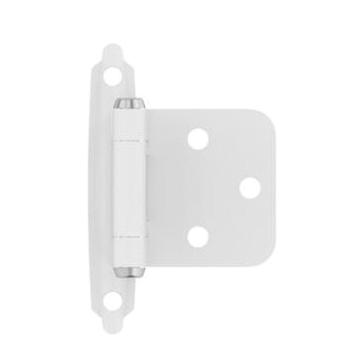 BPR3429W Cabinet Hinge, 3/8 in Inset, White
