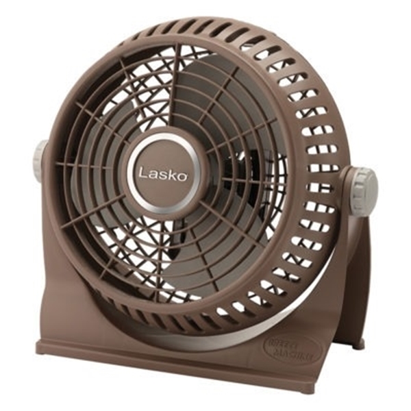 Lasko Breeze Machine 505 Desk Fan, 120 V, 10 in Dia Blade, 2-Speed, 435 cfm Air, Brown - 1
