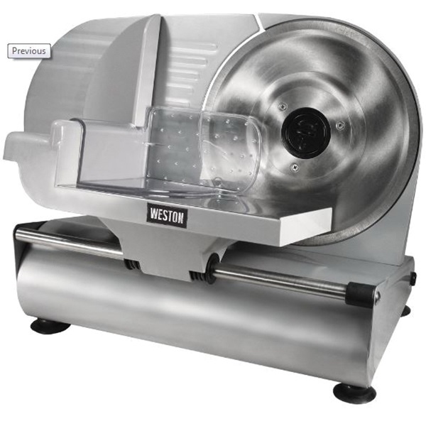 61-0901-W Electric Meat Slicer, Stainless Steel, Silver