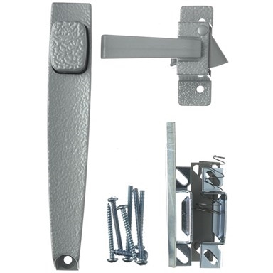 V398 Pushbutton Latch, 3/4 to 1-1/4 in Thick Door, For: Out-Swinging Wood/Metal Screen, Storm Doors
