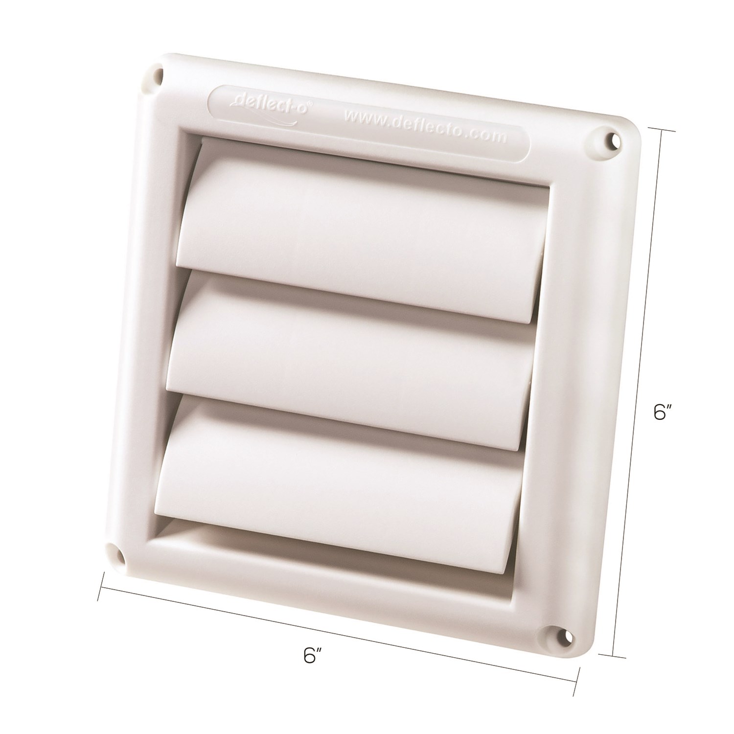 ACE ACEHSR4W Vent Hood, 4 in L x 4 in W Rough Opening, Plastic Hood, White Hood