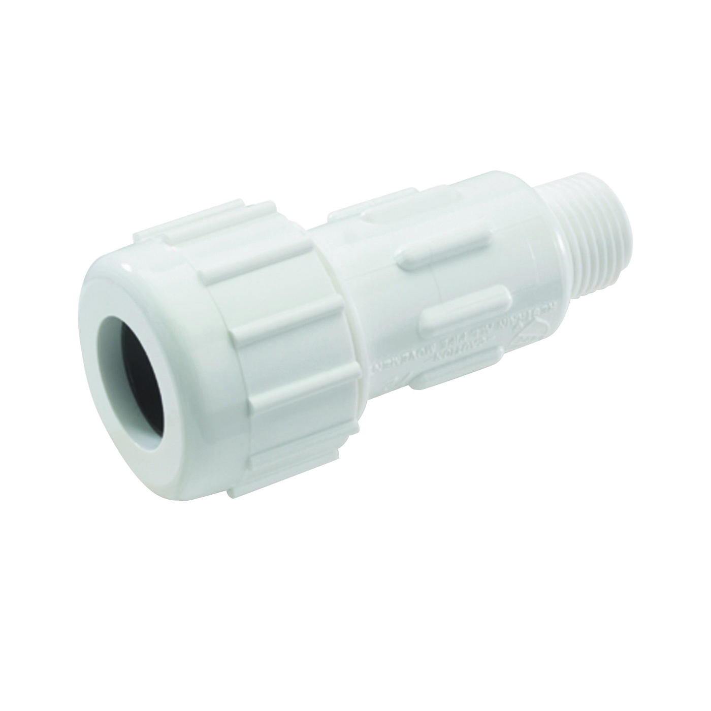NDS CPA-1500 Pipe Adapter, 1-1/2 in, Compression x MPT, PVC, White, SCH 40 Schedule, 150 psi Pressure