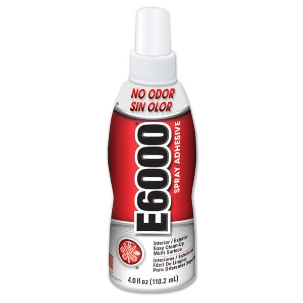 E6000 563011 Spray Adhesive, Odorless, White, 4 oz Bottle