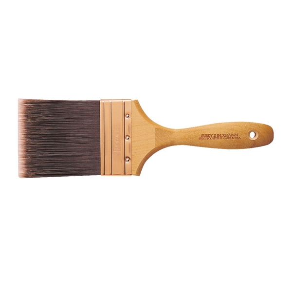 XL Swan 400340 Wall Brush, 3 in W, Nylon/Polyester Bristle, Beaver Tail Handle