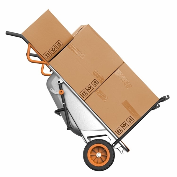 WORX WG050 Yard Cart, 300 lb, Metal Deck, 2-Wheel, 10 in Wheel, Flat-Free Wheel, Comfort-Grip Handle - 4