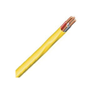 12/3NM-WGX50 Sheathed Cable, 12 AWG Wire, 3-Conductor, 50 ft L, Copper Conductor, PVC Insulation