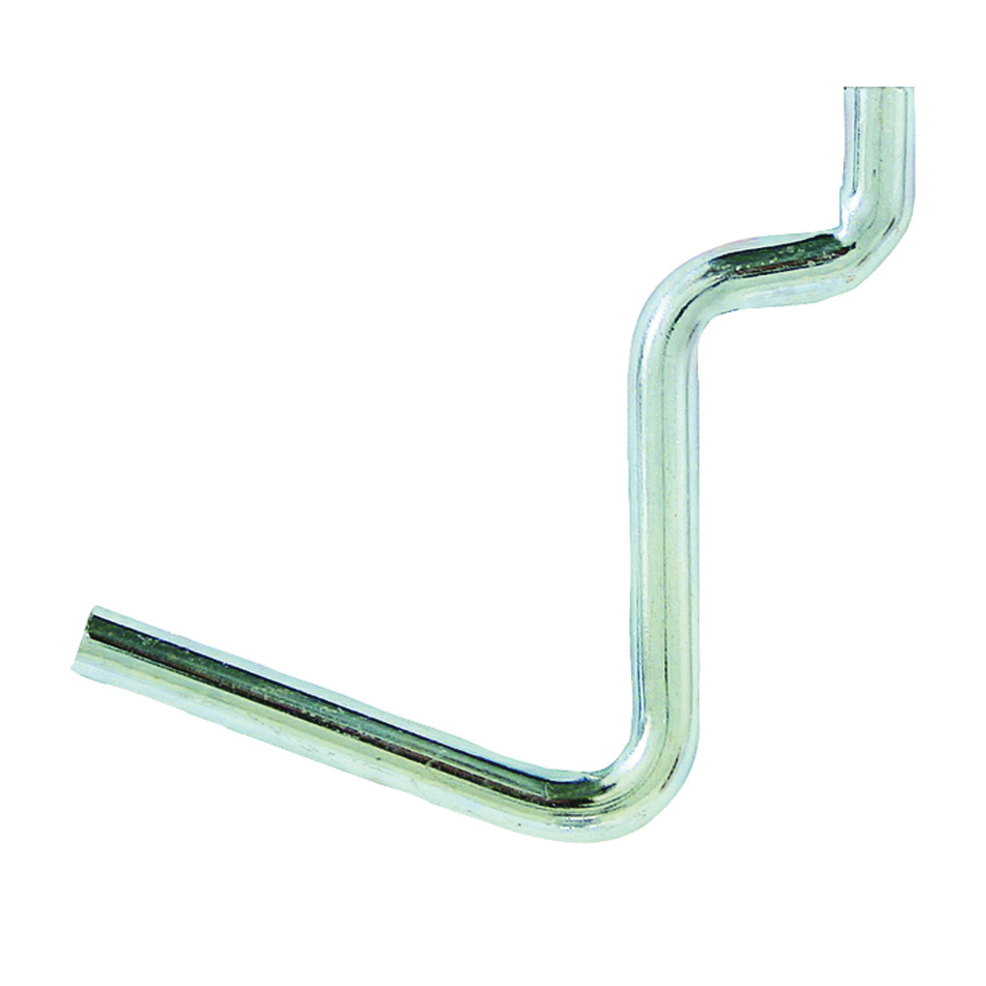 14215 Peg Hook, 13 lb Working Load, 1/4 in Opening, Steel, Black/Silver, Zinc-Plated