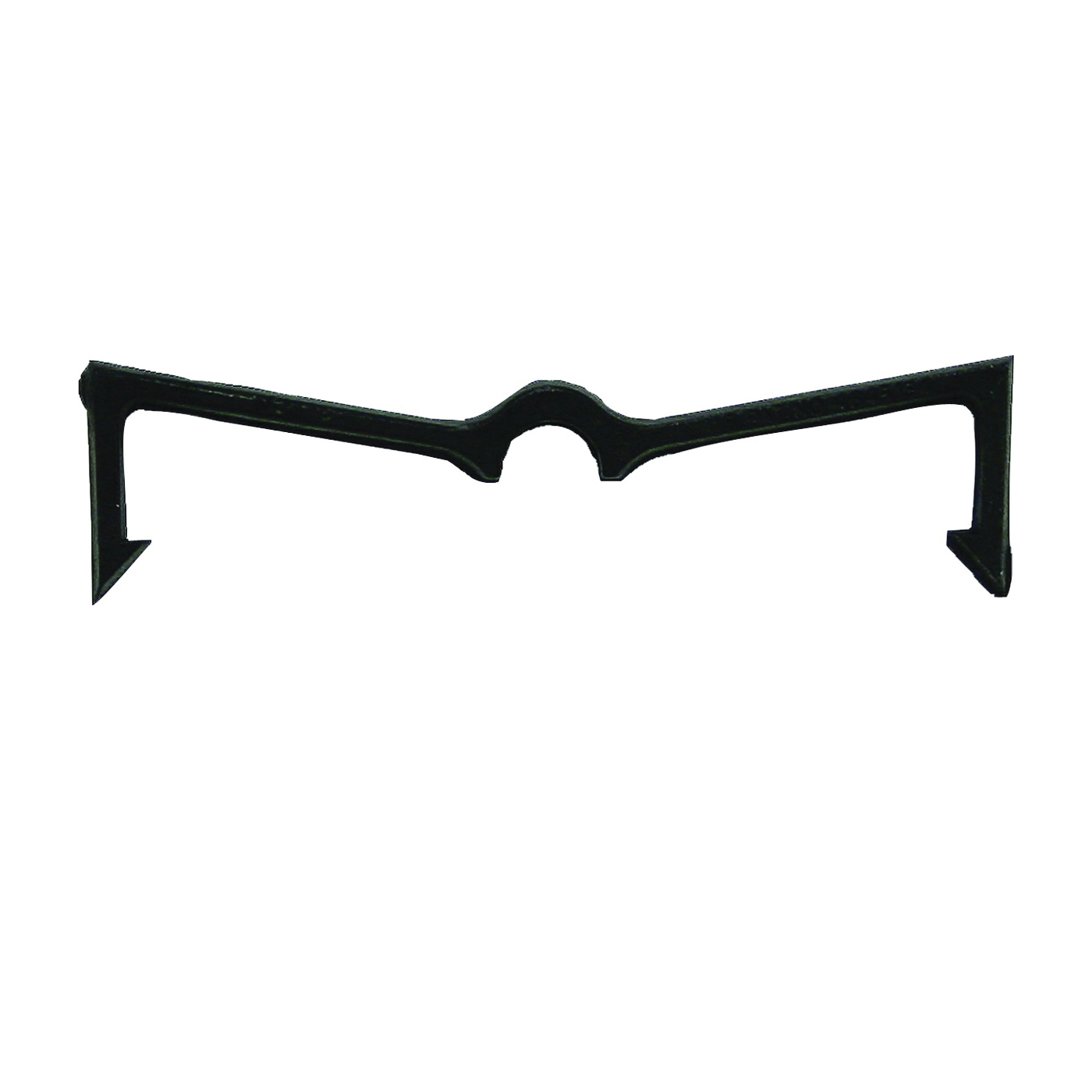 18025 Peg Hook Lock, Plastic, Black, 25 Pk