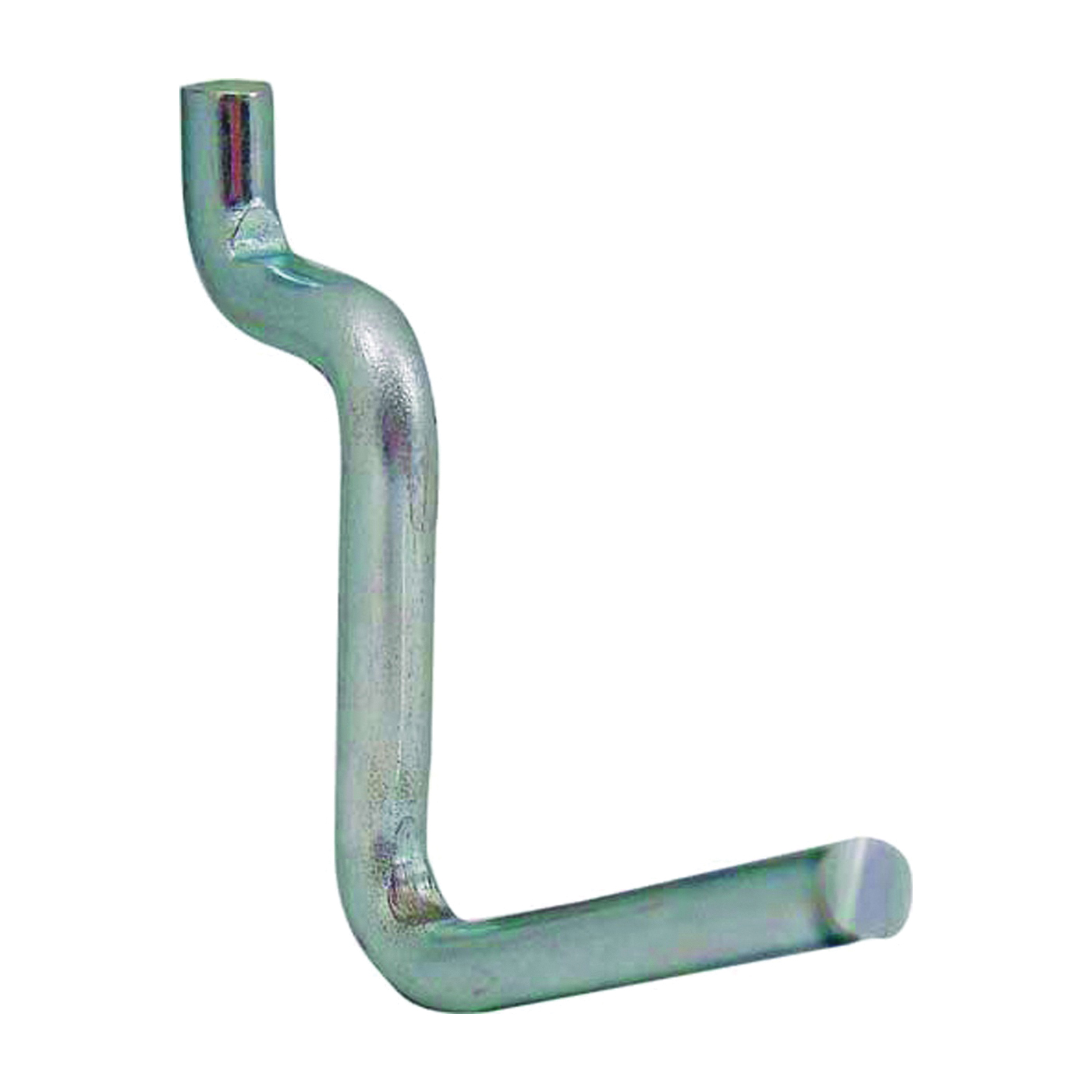18210 Peg Hook, 4.5 in L, Plastic, Black/Silver