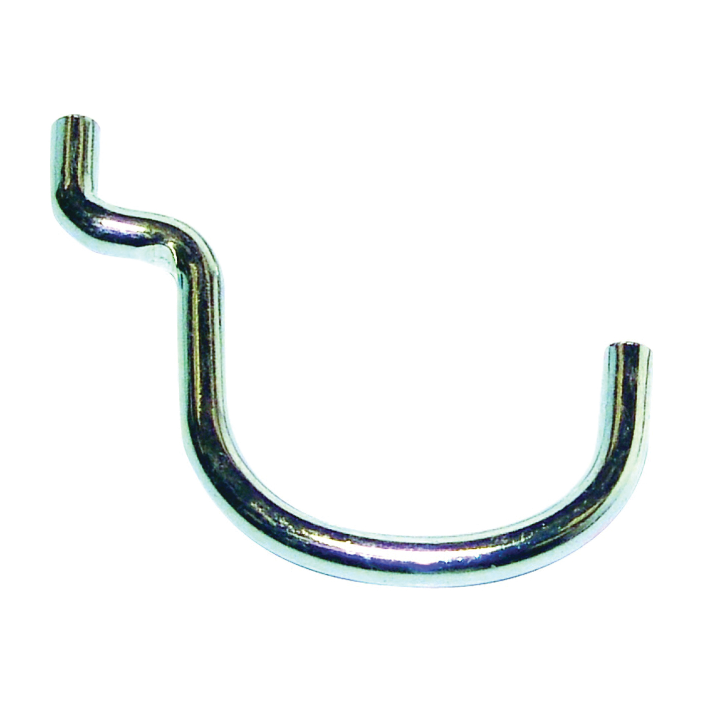 18110 Peg Hook, 10 lb Working Load, 1/8, 1/4 in Opening, Steel, Black/Silver, Zinc-Plated