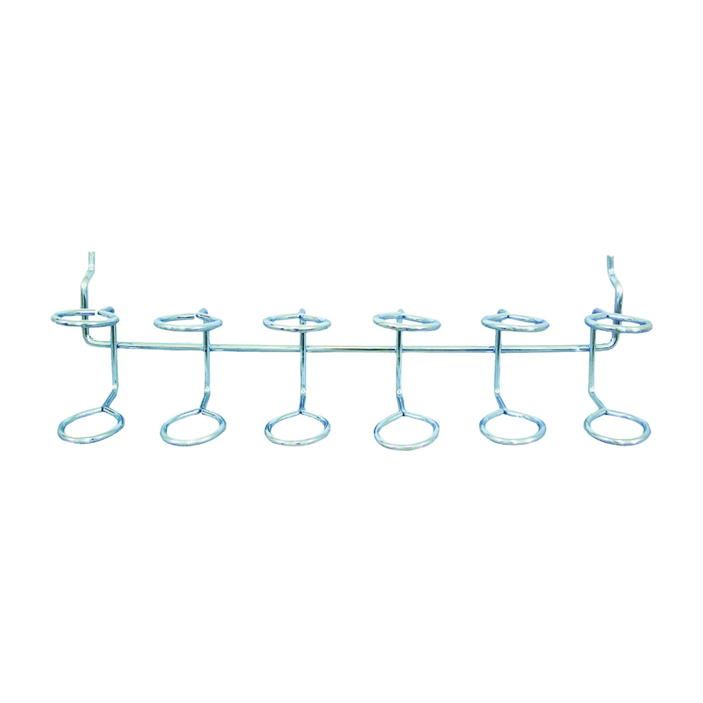 18777 Peg Hook Holder, 11.8 in Projection, Steel, Zinc, Silver