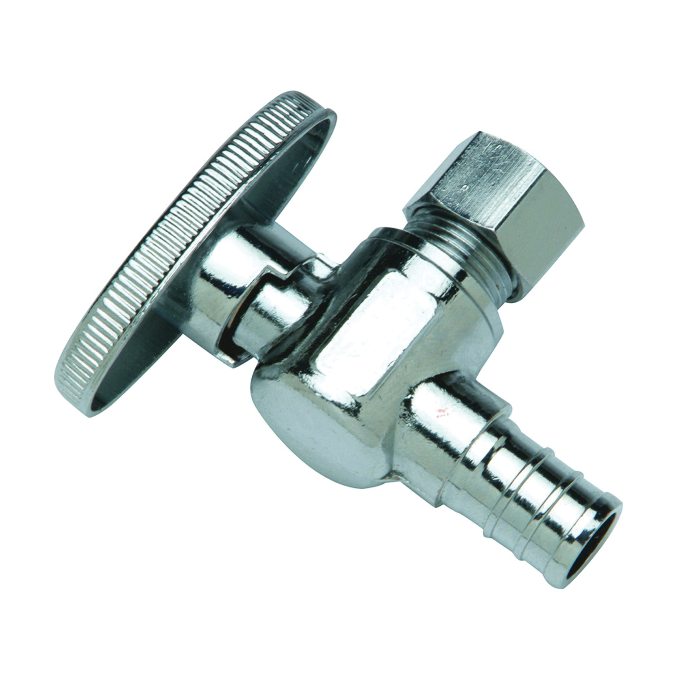 SharkBite 23058LF Angle Stop Valve, 1/2 x 3/8 in Connection, Compression, 80 to 160 psi Pressure, Brass Body