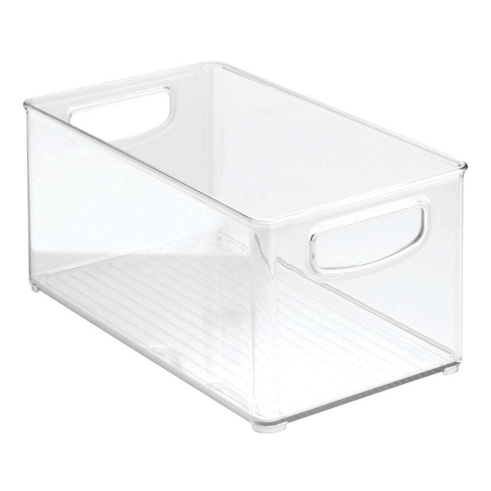 iDESIGN 64530 Stackable Kitchen Bin, Plastic, Clear, 6 in W, 5 in H, 10 in L