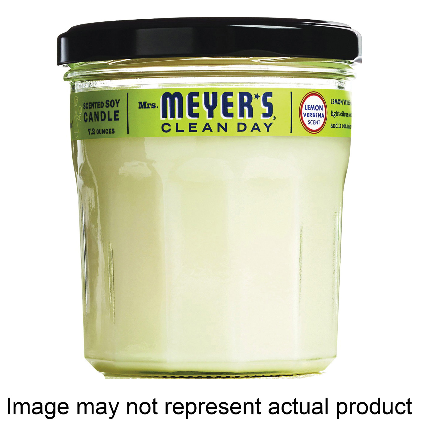 42116 Soy Candle, 7.2 oz Candle, Lemon Verbena Fragrance, 35 hr Burning, White Candle